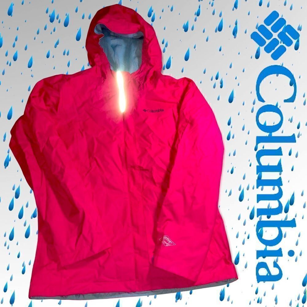 Kids Columbia Windbreaker Large hot pink